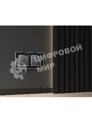 Комплект механизма TV розетки проходной ALFA Антрацит серый 5-1000 MHz 4dB QUANT (AP6630, VM211) MA663030