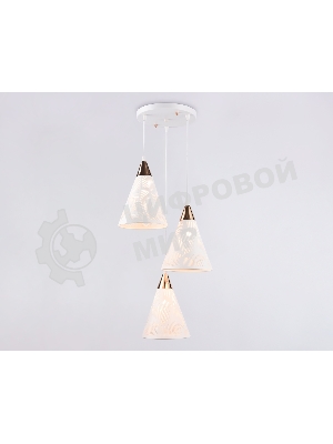 Светильник Ambrella light TR8433/3 WH/FGD белый/золото E27/3 max 40W D360*800