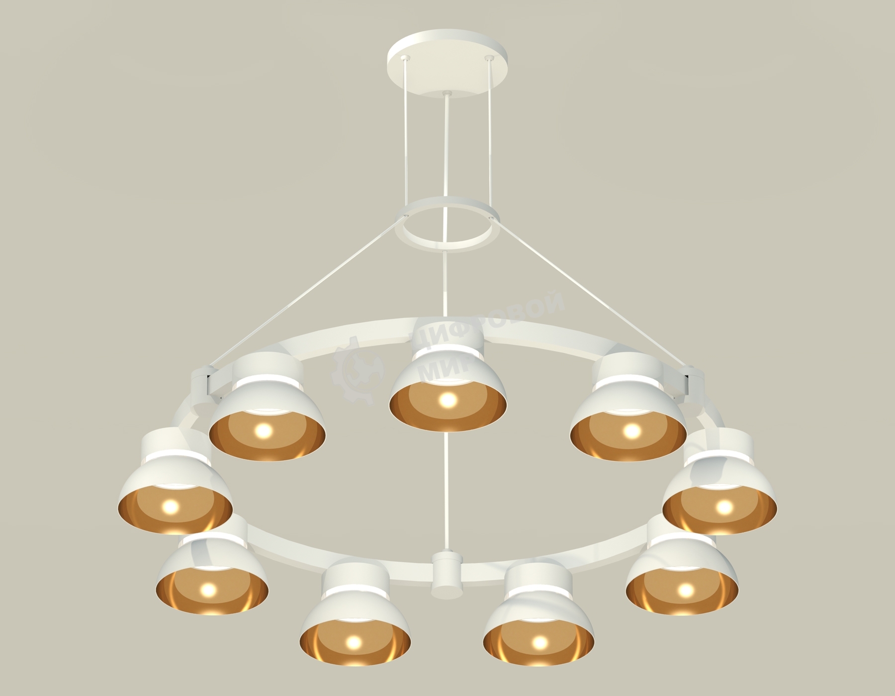 Светильник Ambrella light XR92031702/9 SWH/PYG/CL белый песок/золото желтое полированное/прозрачный GX53 (A9203, C9241, N8144)