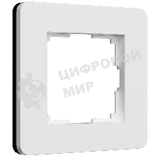 Рамка на 1 пост Split (белый/черный, soft-touch) W0013068