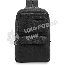Рюкзак слинг мужской The Bridge Ludovico 053126LZ/7R черный натур.кожа
