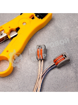 Универсальная клемма Rexant 2-проводная, серая (0,08-2,5/4 мм²) (50 шт./уп.)