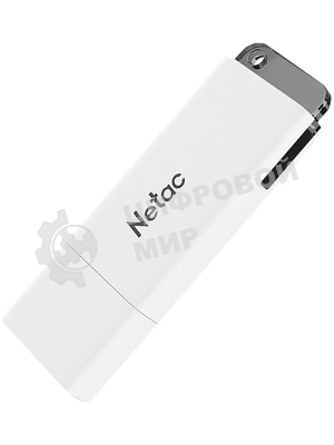 Флешка USB Netac U185 (NT03U185N-064G-20WH), 64Gb, USB 2.0, R/W 25/10, белый/серый