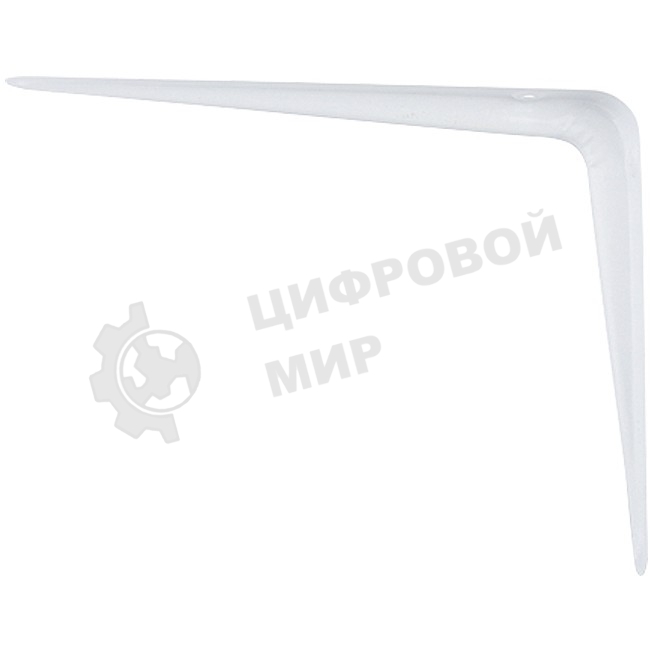 Кронштейн угловой с ребром Сибртех 100 х 125 мм, белый
