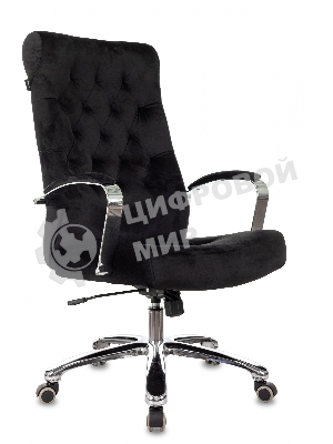 Кресло руководителя Бюрократ T-9928SL Fabric черный Italia Black, крестов. металл хром