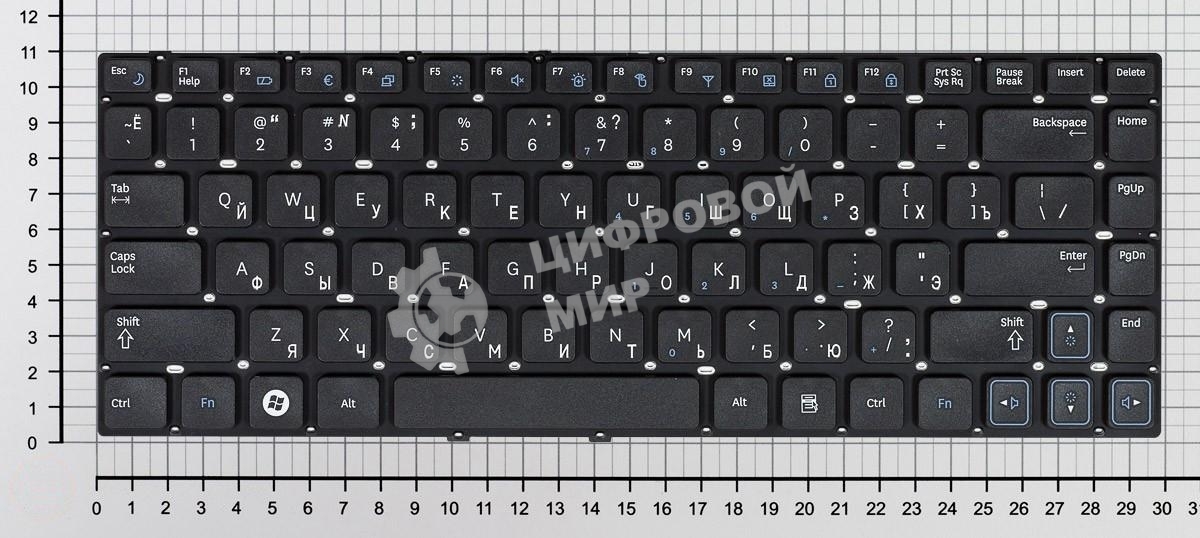 Клавиатура для ноутбука Samsung RC410, черная