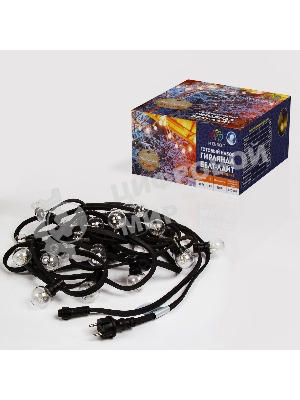 Гирлянда Neon-night LED Galaxy Bulb String 10м, черный каучук, 30 лампx6 LED теплый белый, влагостойкая IP65