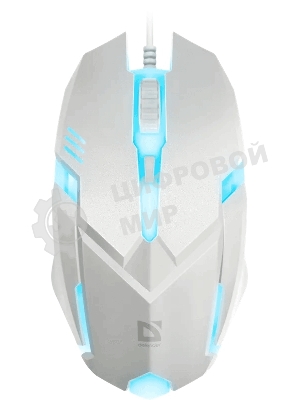 Мышь проводная Defender Cyber MB-560L белый, 1200 dpi, USB, кнопки - 3
