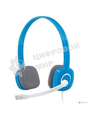 Гарнитура Logitech H150 голубой, проводная, 3.5 мм