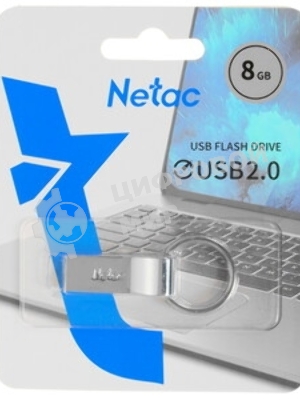 Флешка USB Netac U275 (NT03U275N-008G-20SL), 8Gb, USB 2.0, R/W 50/15, серебристый