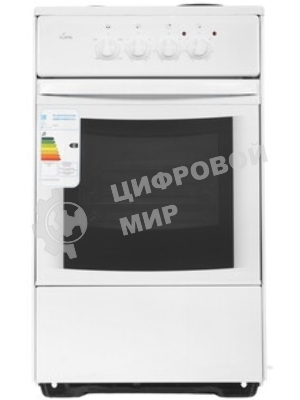 Плита электрическая Flama AE 1304 W белый, конфорок 3 шт, духовка 50 л, 50 см x 85 см x 60 см