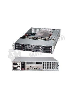 Корпус Supermicro CSE-826BAC4-R920LPB, 2U, 8 x SAS3 & 4 x hybrid NVMe 3.5 bays