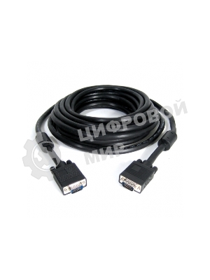 Кабель Gembird/Cablexpert VGA Premium, 15M/15M, 20м, черный, тройной экран,феррит.кольца