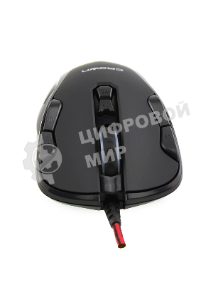 Мышь проводная Crown Gaming CMXG-804 черный, 2000 dpi, USB, кнопки - 9