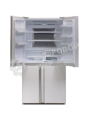 Холодильник Sharp SJGX98PWH белое стекло четырехкамерный 394/211л морозилка снизу, No Frost, Side by Side