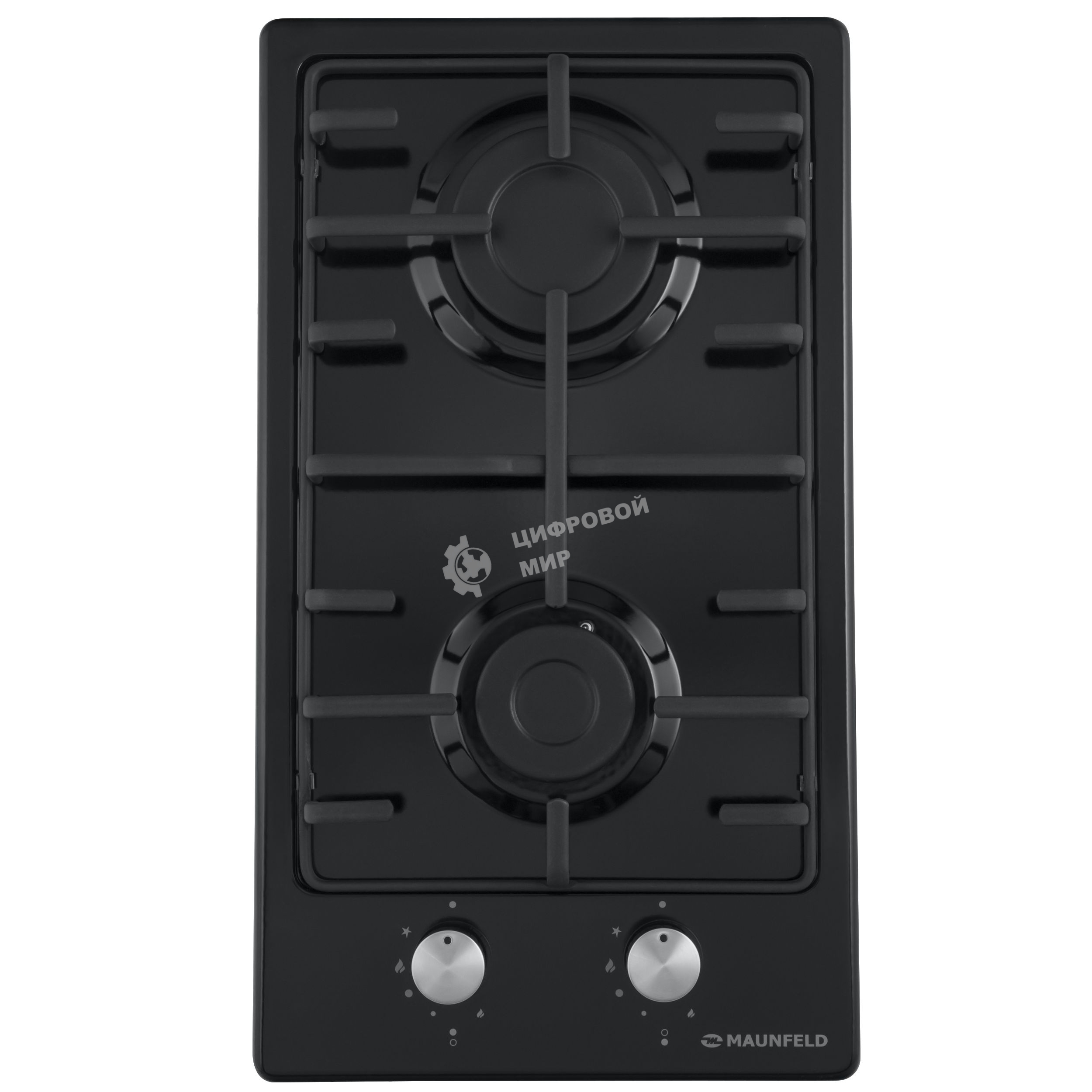 Газовая варочная панель Maunfeld EGHE.32.3EB/G, 2 конфорки, эмалированная сталь, черный