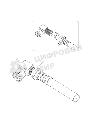 Переходник PROconnect гнездо F-гнездо TV угловой
