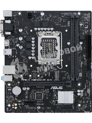 Материнская плата ASUS PRIME H610M-R D4-SI, LGA 1700, Intel H610, 2xDDR4, 4xSATA, 1xM.2 PCIe 3.0 x4, 1xPCIe 4.0 x16, 1xPCIe x1, 1xHDMI, 1xDVI, 1xVGA, 2xUSB-A 2.0, 2xUSB-A 3.2 Gen 1, 1x 1Gb LAN, 3x3.5 мм, 7.1, mATX