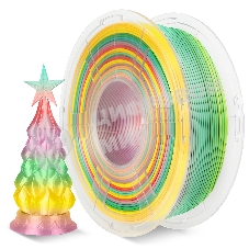 Филамент NVPrint Silk PLA+ Rainbow 01 для 3D печати диаметр 1.75мм длина 330 метров масса 1 кг