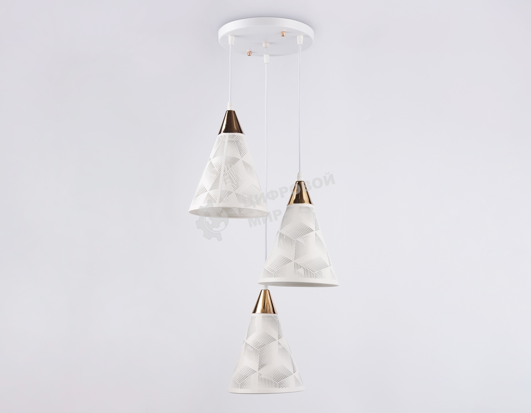 Светильник Ambrella light TR8433/3 WH/FGD белый/золото E27/3 max 40W D360*800