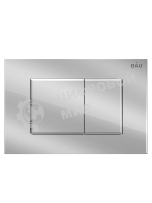 Инсталляция BAU PRO для подвесного унитаза, клавиша смыва BAU Stil для инсталляции, хром