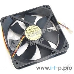 Вентилятор для корпуса Gembird черный, 120 мм, 2000 об/мин, 38 дБ, 3 pin