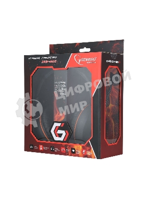 Гарнитура Gembird MHS-G100 чернцый/оранжевый, проводная