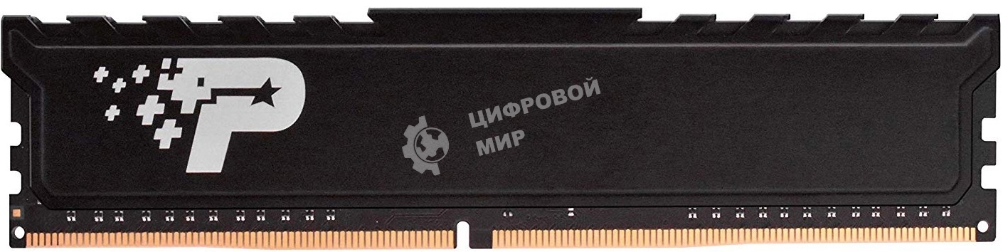 Оперативная память Patriot Signature Premium, DDR4, 32Gb (2x16 GB), 2666 MHz, CL19, DIMM, радиатор, черный