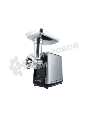 Мясорубка электрическая Centek CT-1617 серый, 2000 Вт, 2.0 кг/мин, реверс, защита от перегрузки, металлический лоток, насадки - 4