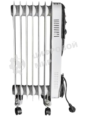 Обогреватель масляный Ресанта ОМПТ-7Н (7 секций) белый, 1500 Вт, 15 м2, термостат 67/3/3