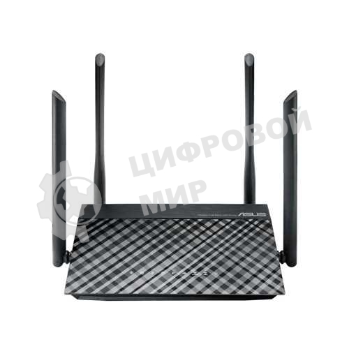 Маршрутизатор беспроводной Asus RT-AC1200 10/100BASE-TX черный (Dual Band)