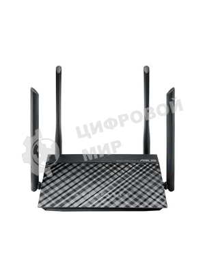 Маршрутизатор беспроводной Asus RT-AC1200 10/100BASE-TX черный (Dual Band)