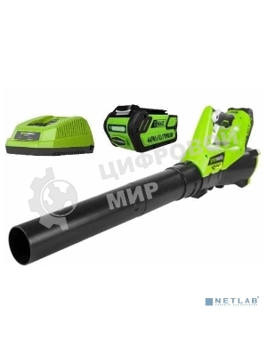 Воздуходувка аккумуляторная GreenWorks G40ABK4, 40V, с АКБ 4а*ч и ЗУ (2400807UB)
