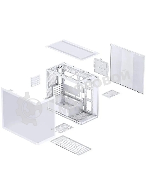 Корпус без блока питания JONSBO D300, Mini-Tower, TG, no fan, 2xUSB-A 3.2 + 1xUSB-C 3.2, mATX, mITX White
