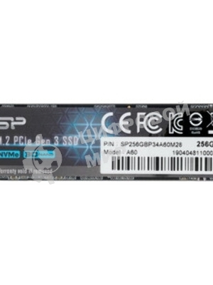 Накопитель SSD Silicon Power M-Series, 256Gb, PCIe 3.0 x4, M.2 2280, NVMe, R/W 2200/1600