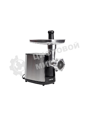 Мясорубка электрическая Centek CT-1617 серый, 2000 Вт, 2.0 кг/мин, реверс, защита от перегрузки, металлический лоток, насадки - 4