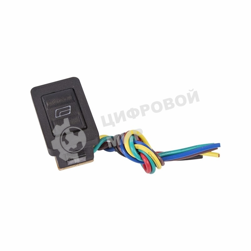 Выключатель (стеклоподъемника) Rexant клавишный 12V 20А (6с) (ON)-OFF-(ON) черный с подсветкой и проводом