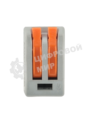 Универсальная клемма Rexant 2-проводная, серая (0,08-2,5/4 мм²) (50 шт./уп.)