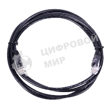 Патч-корд Lanmaster UTP TWT-45-45-0.5-BK вилка RJ-45-вилка RJ-45 кат.5е 0.5м черный ПВХ (уп.:1шт)