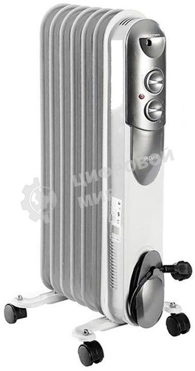 Обогреватель масляный Ресанта ОМПТ-7Н (7 секций) белый, 1500 Вт, 15 м2, термостат 67/3/3