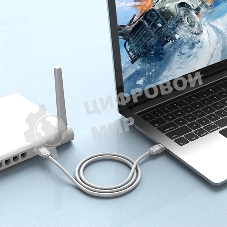 Патч-корд Vention прямой UTP cat.6, RJ45 - 5м. Серый