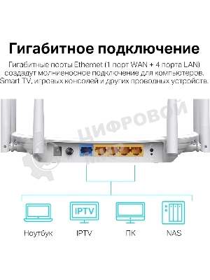 Двухдиапазонный гигабитный Wi-Fi роутер TP-LINK Archer C86 AC1900 с поддержкой MU MIMO/AC1900 Dual-Band Wi-Fi Router