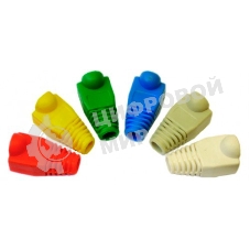 Защитные колпачки для кабеля 6,0мм cat.5, на соединение коннектора с кабелем, красный, 100 шт. в пчк