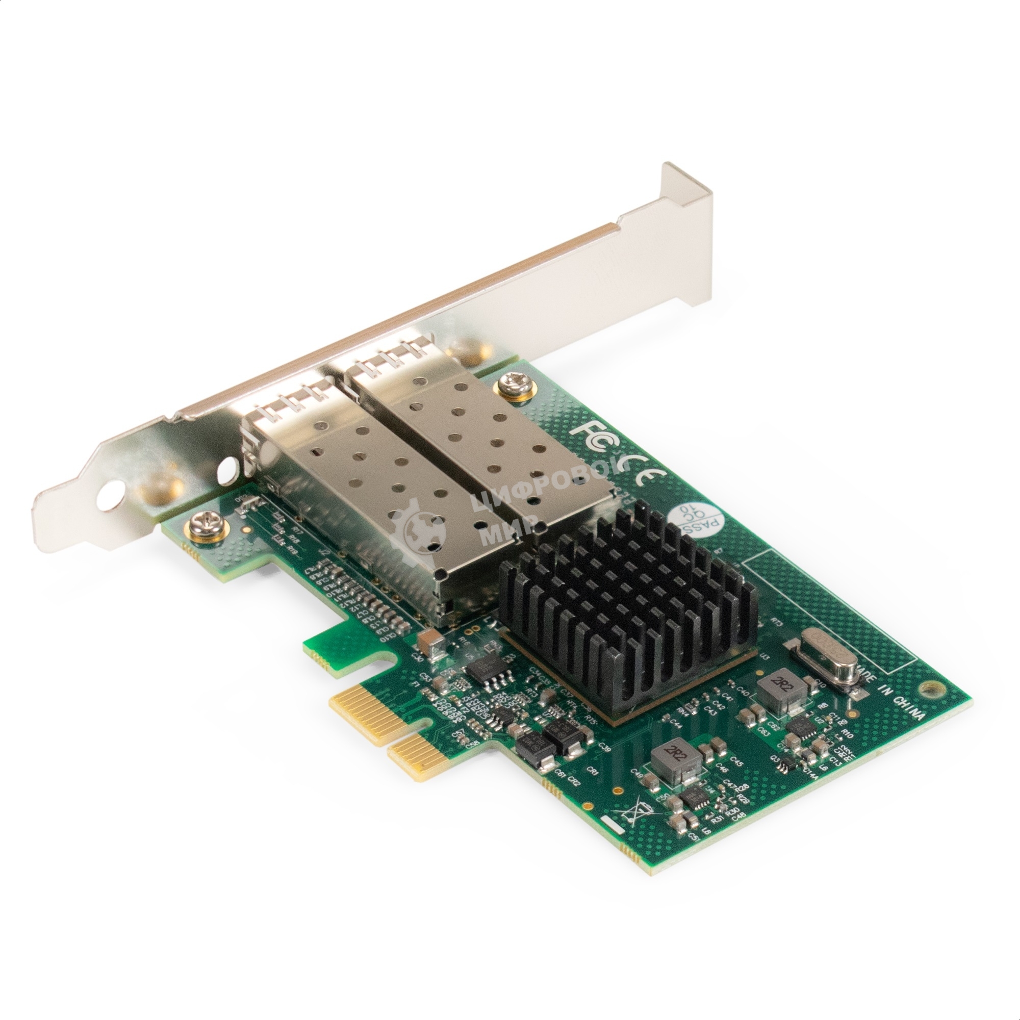 Комплект: Сетевой адаптер SFP ExeGate EXE-82576-F2 + Трансивер Single-Mode до 20км ExeGate EXT-1G-SM1310-LC2-20KM (EX296229RUS: PCI-E x1 v2.0, порты 2x SFP (10/100/1000Mb/s), Gigabit Server NIC Intel Chipset 82576-F2 + EX298328RUS: Tx:1310/Rx:1310 нм, до 