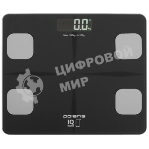 Весы напольные Polaris PWS-1837 IO Home (электронные,180 кг) черный