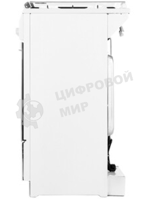 Плита газовая De Luxe 5040.36Г (КР) белый, конфорок 4 шт, духовка 43 л, 50 см x 85 см x 50 см