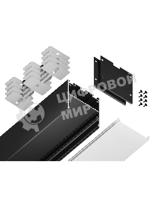 Алюминиевый профиль Ambrella light GP3100BK черный 2000*50*50