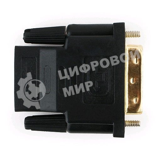 Переходник Cablexpert HDMI-DVI 19F/19M золотые разъемы, пакет, черный