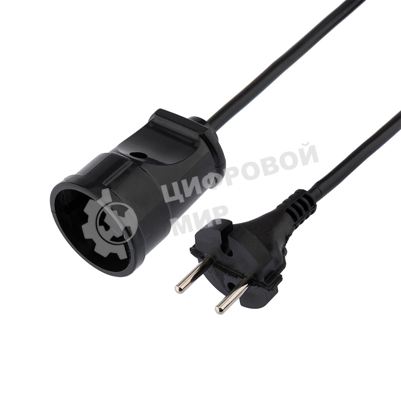 Удлинитель-шнур на рамке PROconnect ПВС 2х0.75, 40 м, б/з, 6 А, 1300 Вт, IP20, черный