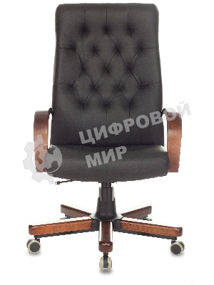 Кресло Бюрократ T-9928WALNUT/ECO черный, экокожа